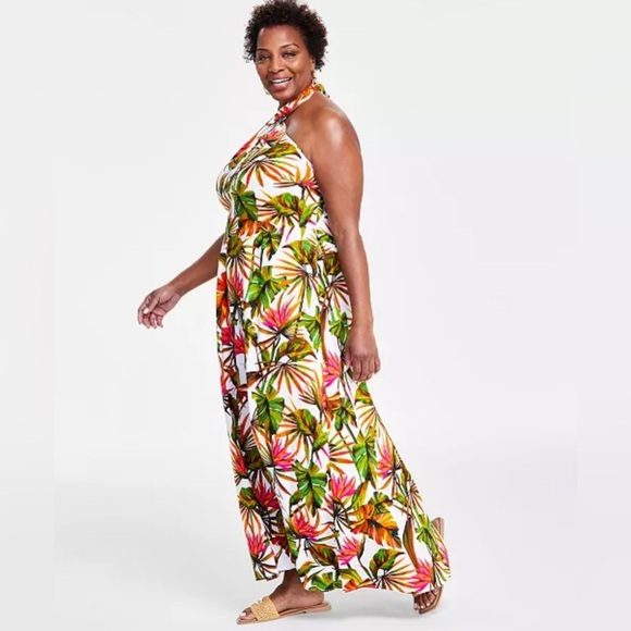 I.N.C. International Concepts® Tropical Halter Maxi Dress - Picture 3 of 4